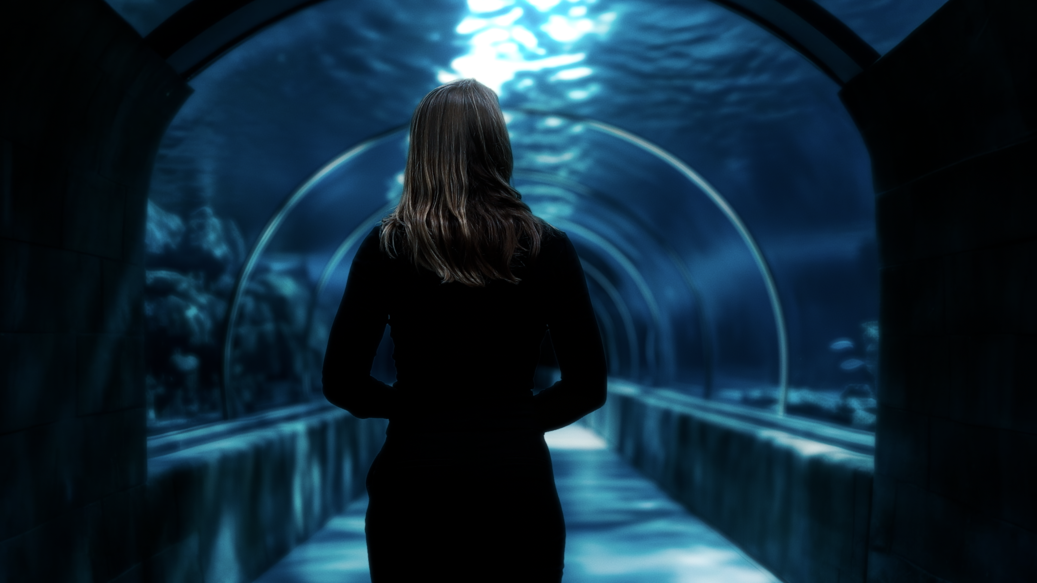 Hvordan reiser vi i 2041? Bildet viser en gangvei under vann mellom Lagmannsholmen og Silokaia. 